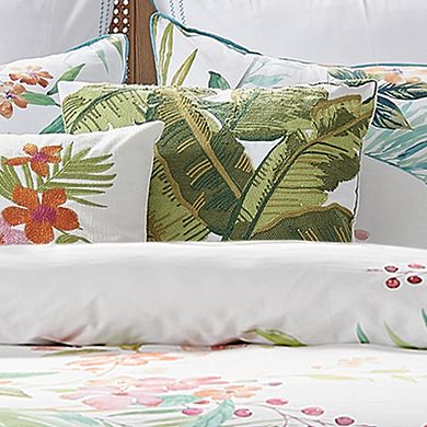 Levtex Home Hummingbird Grove Crewel Leaf Pillow