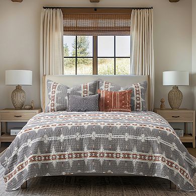 Levtex Home Corrales Rust Embroidered Pillow