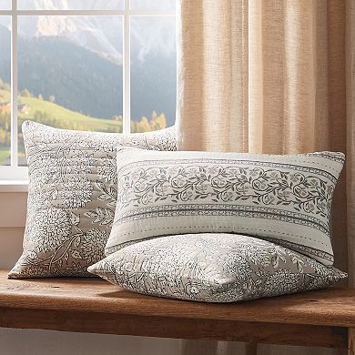 Levtex Home Adare Taupe Quilted Rectangle Pillow