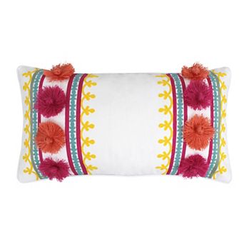 Levtex Home Grandiflora Embroidered Tassel Throw Pillow