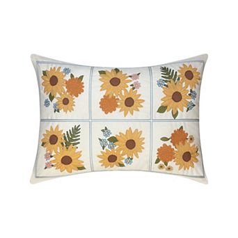 Celebrate Together™ Fall Floral Sunflower Embroidered Throw Pillow