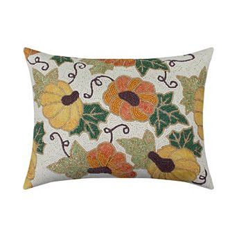 Celebrate Together™ Fall Fully Beaded Pumpkin Decorative Throw Pillow