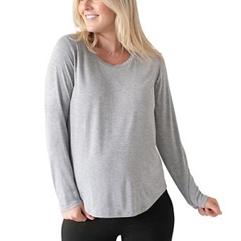 Plus Size Maternity Kindred Bravely Long Sleeve Nursing T-Shirt