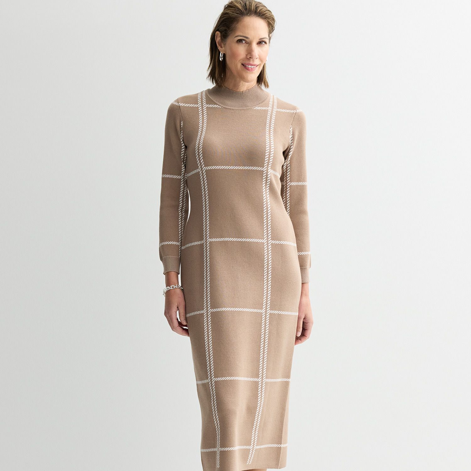 Женские платья Sandra Darren Mockneck Long Sleeve Sweater Dress