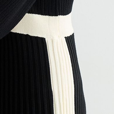 Women's Sandra Darren Long Sleeve Mock Neck Sweater Dress