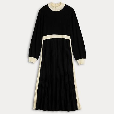 Women's Sandra Darren Long Sleeve Mock Neck Sweater Dress