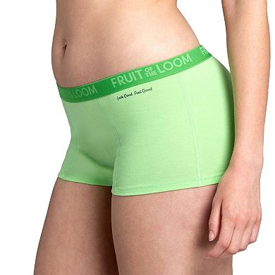 Women's Fruit of the Loom® Signature Cotton Stretch Boyshort 5+1 Bonus Pack Set
