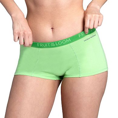 Women's Fruit of the Loom® Signature Cotton Stretch Boyshort 5+1 Bonus Pack Set