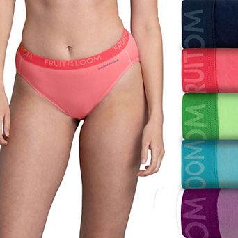 Women's Fruit of the Loom® Signature 5+1 Bonus Pack Cotton Stretch Hi-Cut Panties 6DENHCK