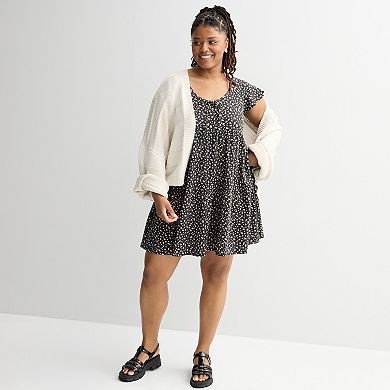 Juniors' Plus Size SO® Easy Flutter Sleeve Dress