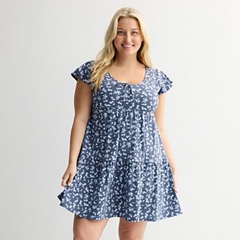 Juniors' Plus Size SO® Easy Flutter Sleeve Dress
