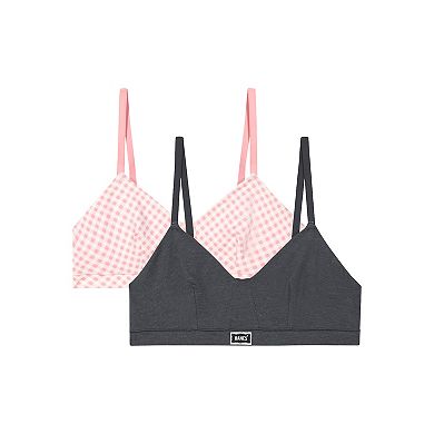 Hanes® Originals Ultimate 2-Pack Vintage Triangle Bralette Set DHO107