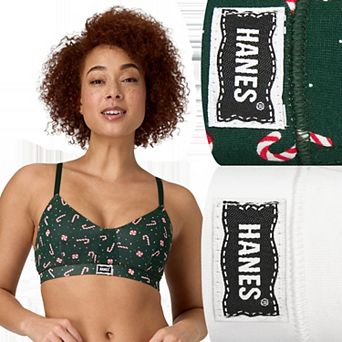 Hanes® Originals Ultimate 2-Pack Vintage Triangle Bralette Set DHO107