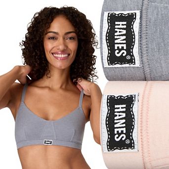 Hanes® Originals Ultimate 2-Pack Vintage Triangle Bralette Set DHO107