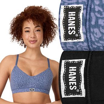 Hanes® Originals Ultimate 2-Pack Vintage Triangle Bralette Set DHO107