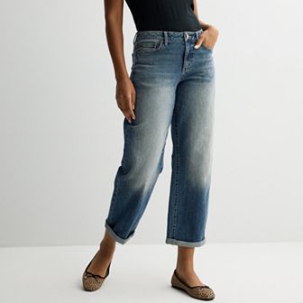 Juniors' SO® Buckle Back Barrel Jeans