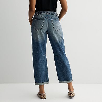 Juniors' SO® Buckle Back Barrel Jeans