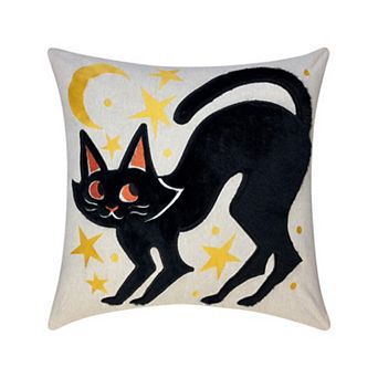 Celebrate Together™ Halloween Cat and Stars Throw Pillow
