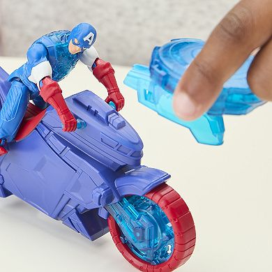 Hasbro Marvel Avengers Epic World of Action Captain America Shield-Shot Cycle Playset