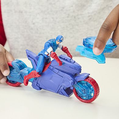 Hasbro Marvel Avengers Epic World of Action Captain America Shield-Shot Cycle Playset