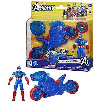 Hasbro Marvel Avengers Epic World of Action Captain America Shield-Shot Cycle Playset