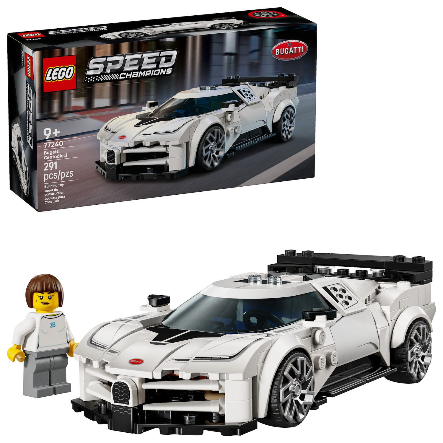 Детские конструкторы LEGO Speed Champions Bugatti Centodieci 77240 Building Kit (291 Pieces)