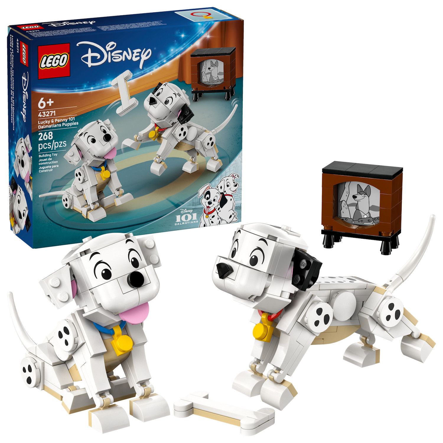 Детские конструкторы LEGO Disney Lucky & Penny 101 Dalmatians Puppies 43271 Building Kit (268 Pieces)