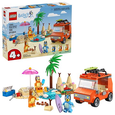 Детские конструкторы LEGO Bluey Beach & Family Car Trip 11202 Building Kit (133 Pieces)