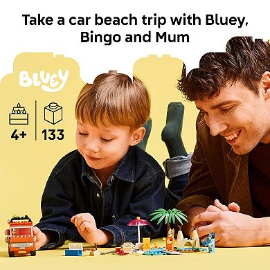 LEGO Bluey Beach & Family Car Trip 11202 Building Kit (133 Pieces)