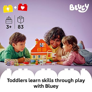 LEGO DUPLO Bluey Bluey's Family House with Memory Game 10459 Building Kit (83 Pieces)
