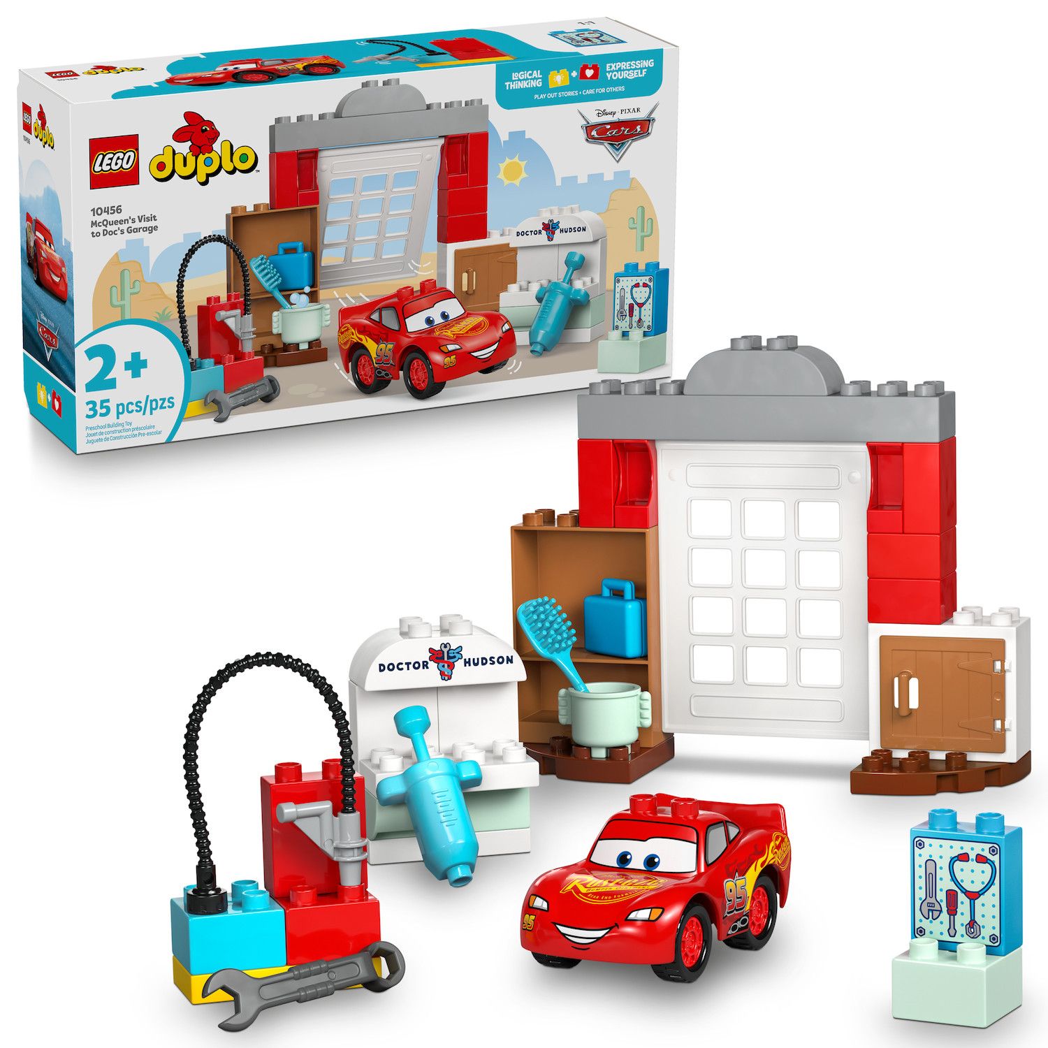 Детские конструкторы LEGO DUPLO Disney and Pixar Cars McQueen's Visit to Doc's Garage 10456 Building Kit (35 Pieces)
