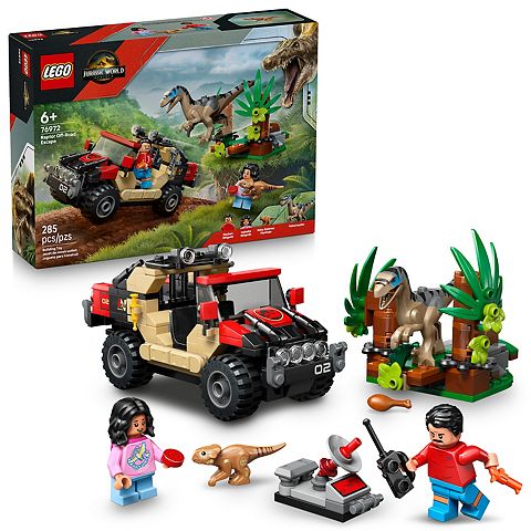 Детские конструкторы LEGO Jurassic World Raptor Off-Road Escape 76972 Building Kit (285 Pieces)