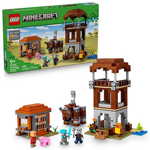 Детские конструкторы LEGO Minecraft The Pillager Outpost & Ravager 21278 Building Kit (665 Pieces)