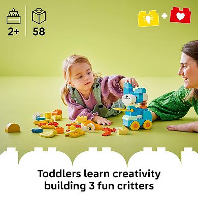 LEGO DUPLO Town 3-in-1 Animals on Wheels 10448 Building Kit (58 Pieces)