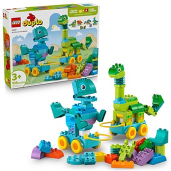LEGO DUPLO Town 3-in-1 Dinosaurs on Wheels 10451 Building Kit (108 Pieces)