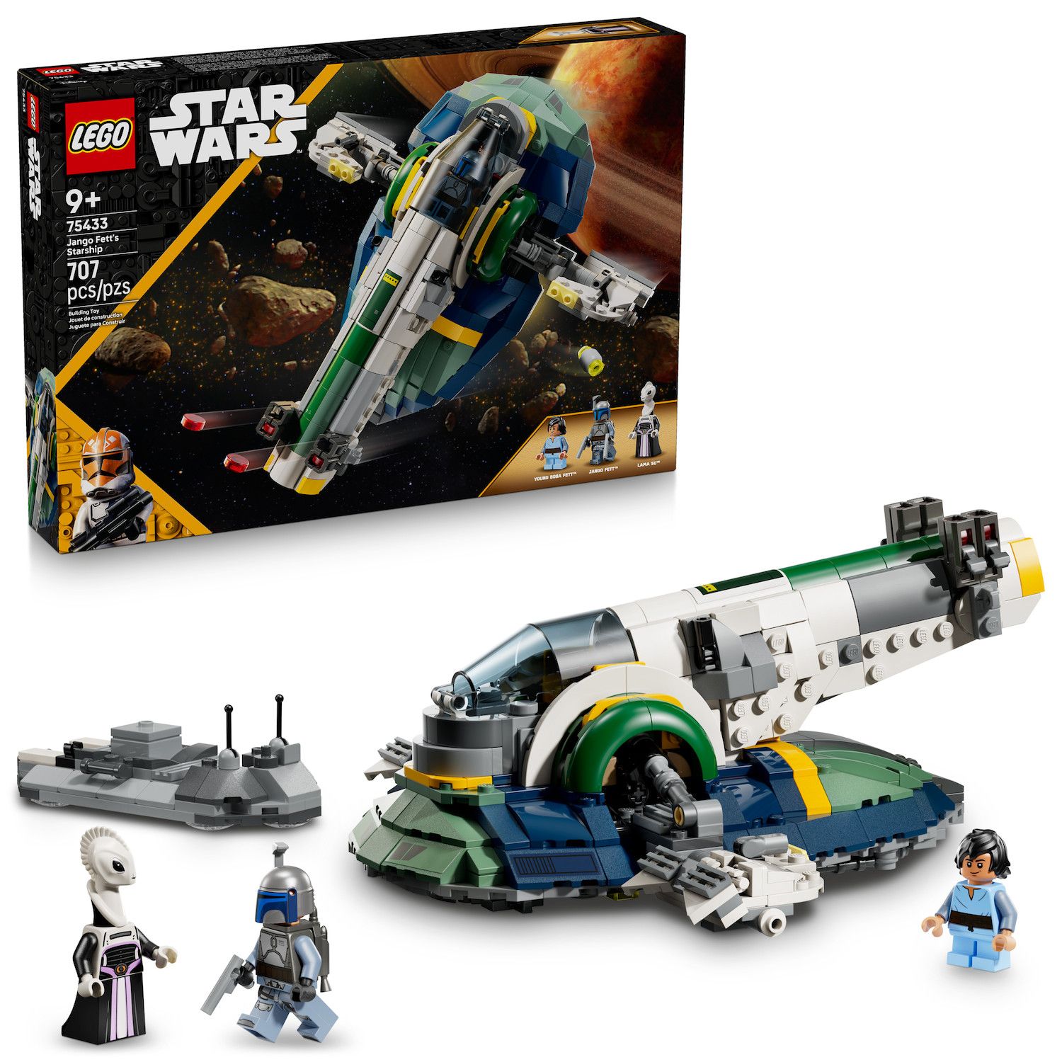 Детские конструкторы LEGO Star Wars Jango Fett's Starship 75433 Building Kit (707 Pieces)