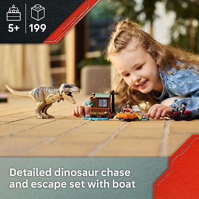 LEGO Jurassic World T. rex River Escape 76975 Building Kit (199 Pieces)