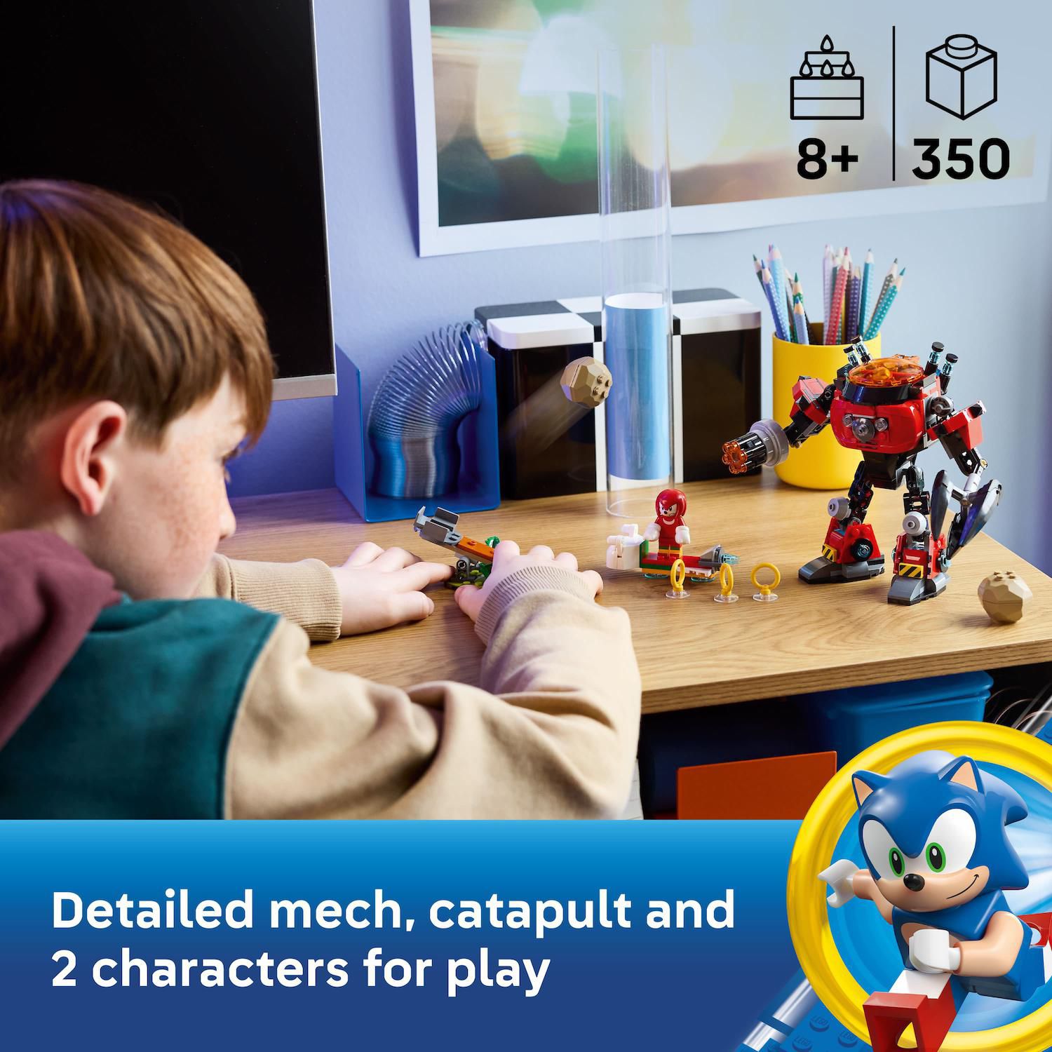 Детский конструктор LEGO Sonic The Hedgehog Knuckles Vs. Dr. Eggman Egg Crusher Mech 77005 Building Kit (350 Pieces) — фото 2