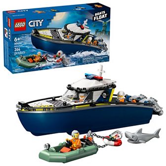 LEGO City Police Boat Chase 60456 Building Kit (264 Pieces)