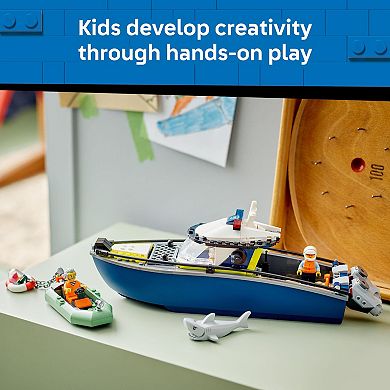 LEGO City Police Boat Chase 60456 Building Kit (264 Pieces)