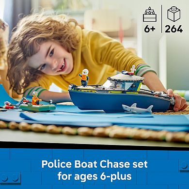 LEGO City Police Boat Chase 60456 Building Kit (264 Pieces)
