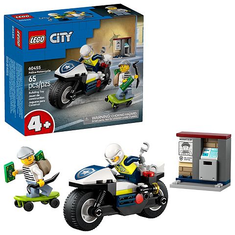 Детские конструкторы LEGO City Police Motorcycle Chase 60455 Building Kit (65 Pieces)