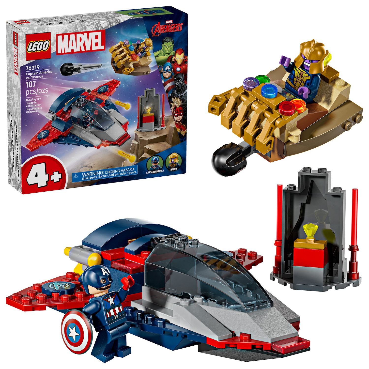 Детский конструктор LEGO Marvel Captain America vs. Thanos 76319 Building Kit (107 Pieces) — фото 1