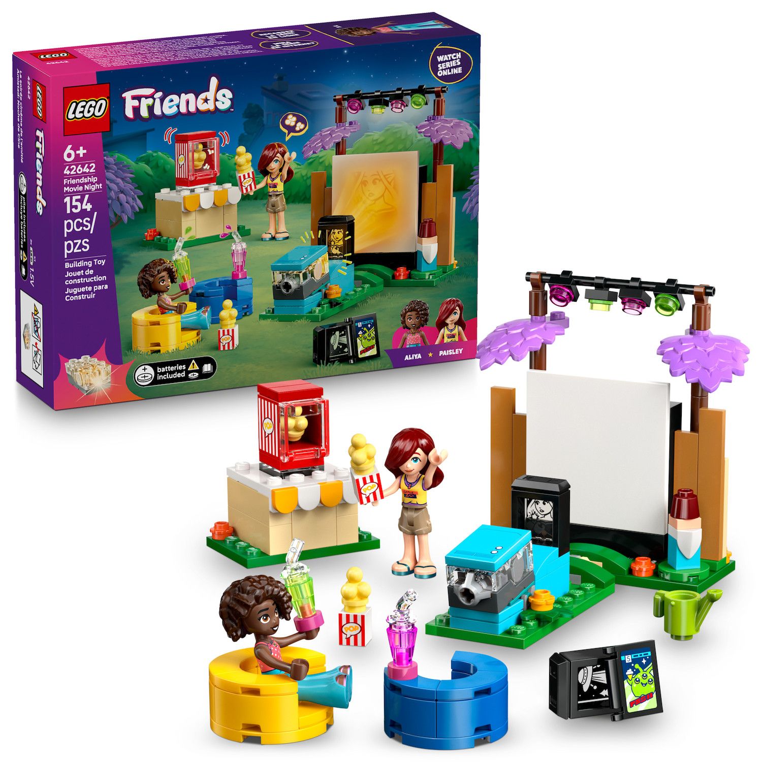 Детские конструкторы LEGO Friends Friendship Movie Night 42642 Building Kit (154 Pieces)