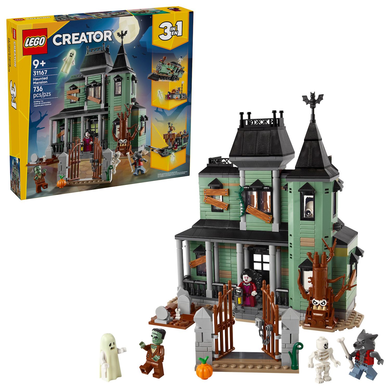 Детские конструкторы LEGO Creator 3-in-1 Haunted Mansion 31167 Building Kit (736 Pieces)