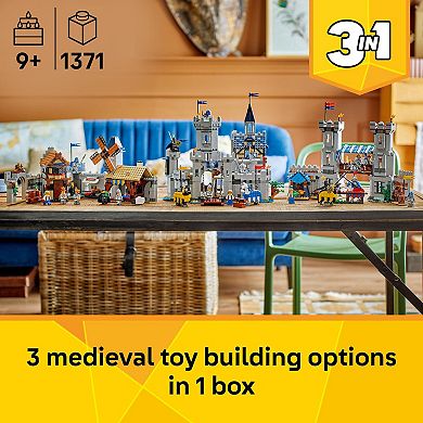 LEGO Creator 3-in-1 Medieval Horse Knight Castle 31168 Building Kit (1371 Pieces)