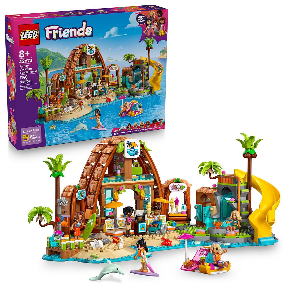 LEGO Friends Family Vacation Beach Resort 42673 Building Kit (1140