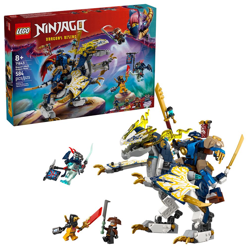 LEGO NINJAGO Rogue's Mech Dragon Rider 71843 Building Kit (584 Pieces)