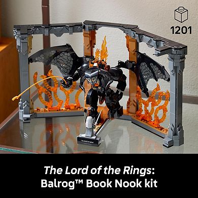 LEGO Icons The Lord of the Rings Balrog Book Nook 10367 Building Kit (1201 Pieces)
