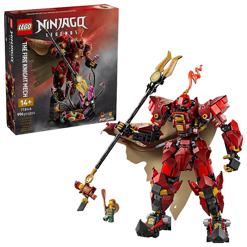 LEGO NINJAGO The Fire Knight Mech 71846 Building Kit (996 Pieces), Multi